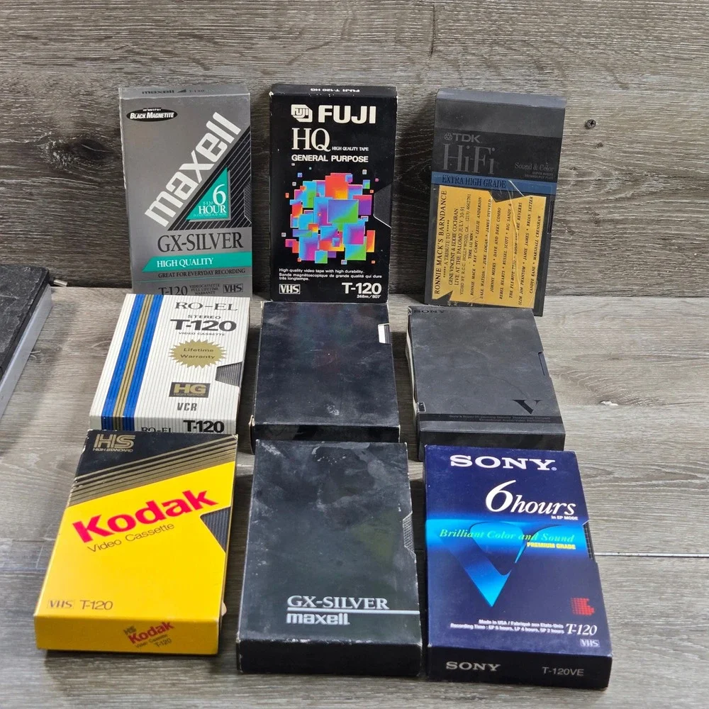 Found Footage 9 Random Home Recordings VHS Tapes 90s Sony Kodak Maxell
